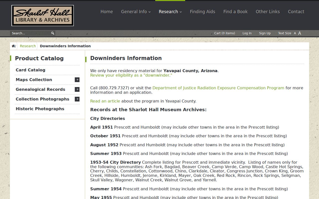 Sharlot Hall Museum holdings for Prescott Arizona city directory volumes