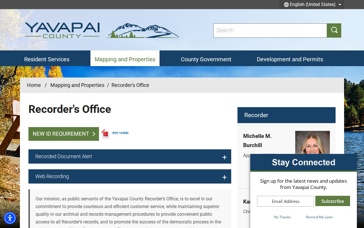 Prescott neighbors Yavapai Recorder office and document alerts